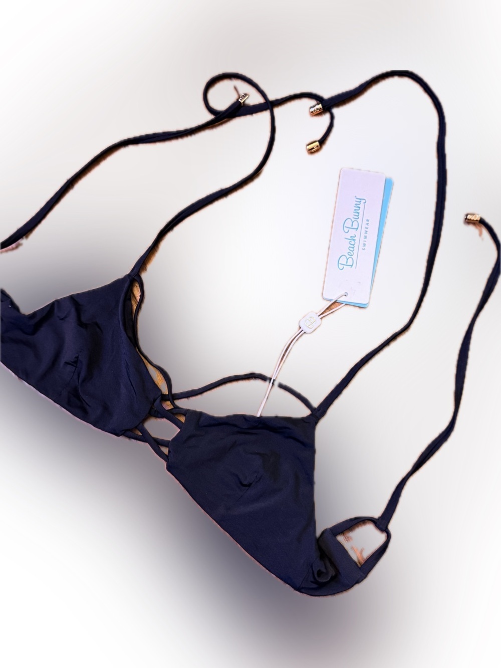 Beach Bunny Black Bikini Top nwt